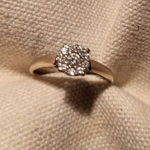 Zales Gold and Silver Diamond Ring